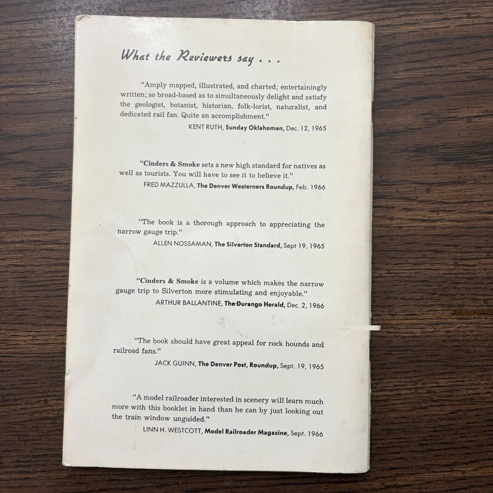 Vintage Cinders & Smoke: A Mile By Mile Guide Durango Silverton Narrow Gauge RR